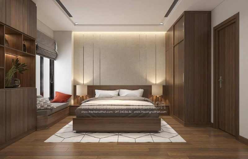  28 Thiết kế nội thất chung cư đẹp, sang trọng với giường phòng ngủ hiện đại | MoreHome