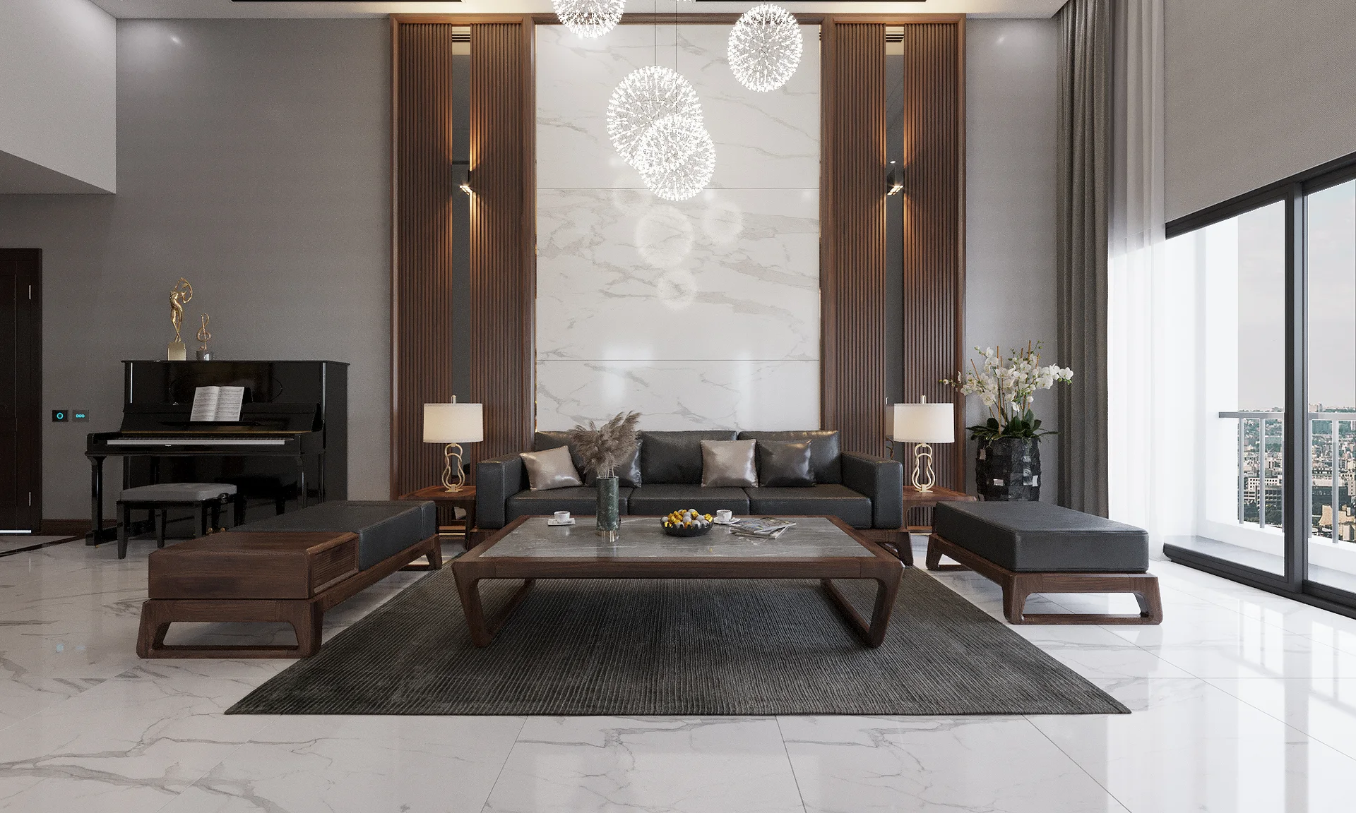 Ngồi thử sofa da thật và giả da khi bật điều hòa